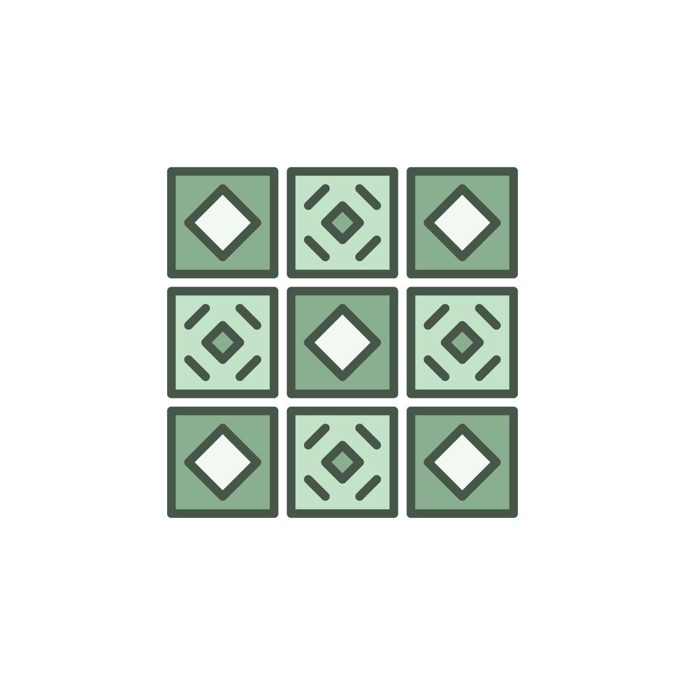 Ceramic Tiles vector concept green icon