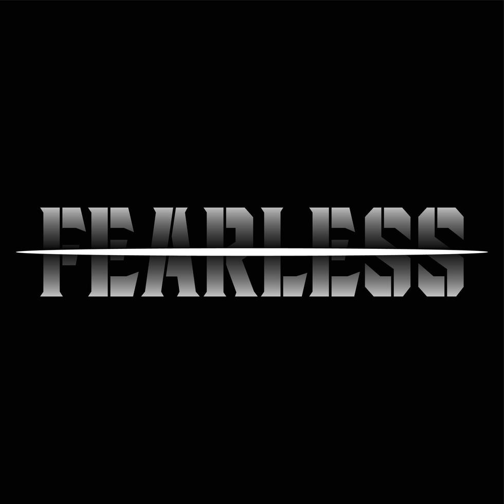 fearless. Life quote with modern background vector