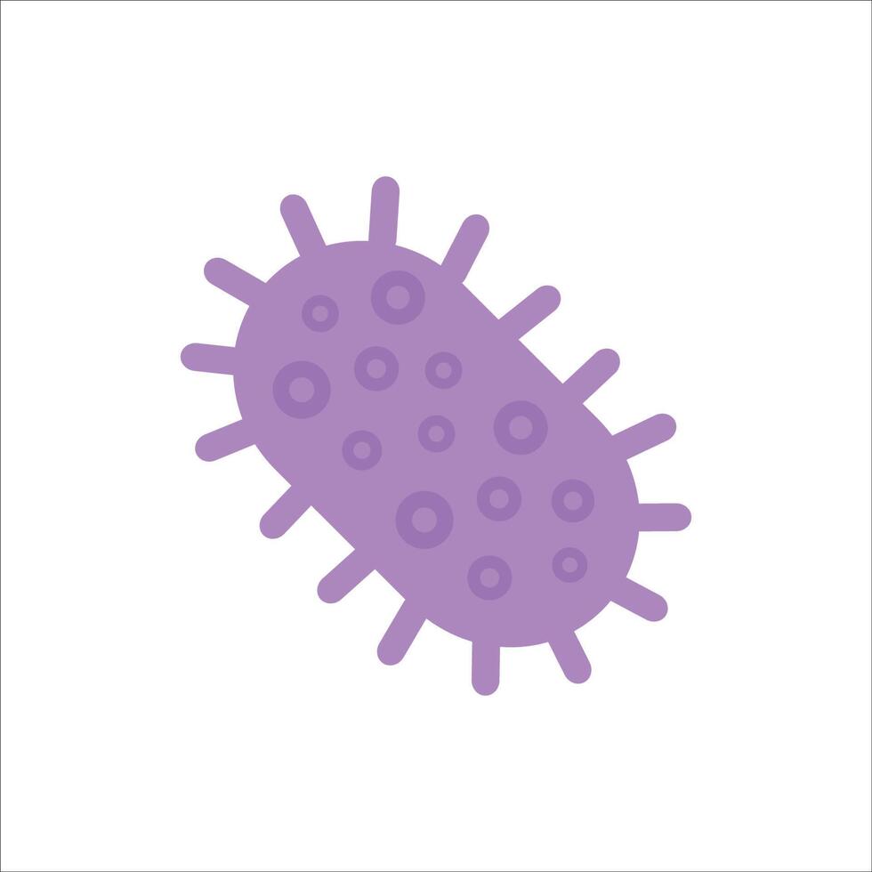 icono de ilustración de vector de bacterias de virus