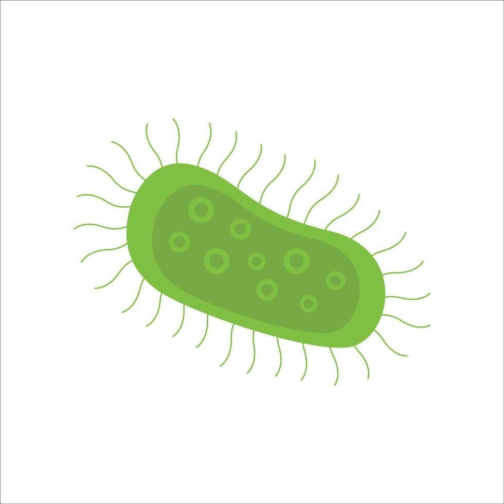 icono de ilustración de vector de bacterias de virus