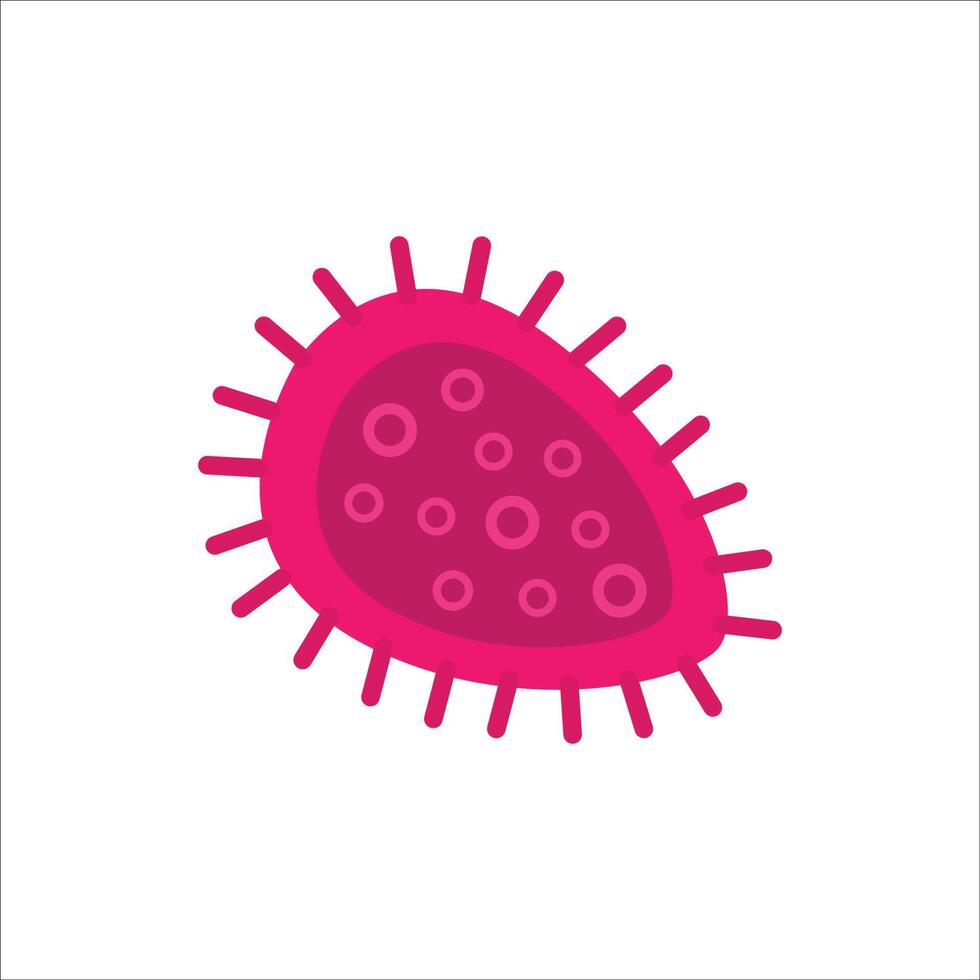 icono de ilustración de vector de bacterias de virus