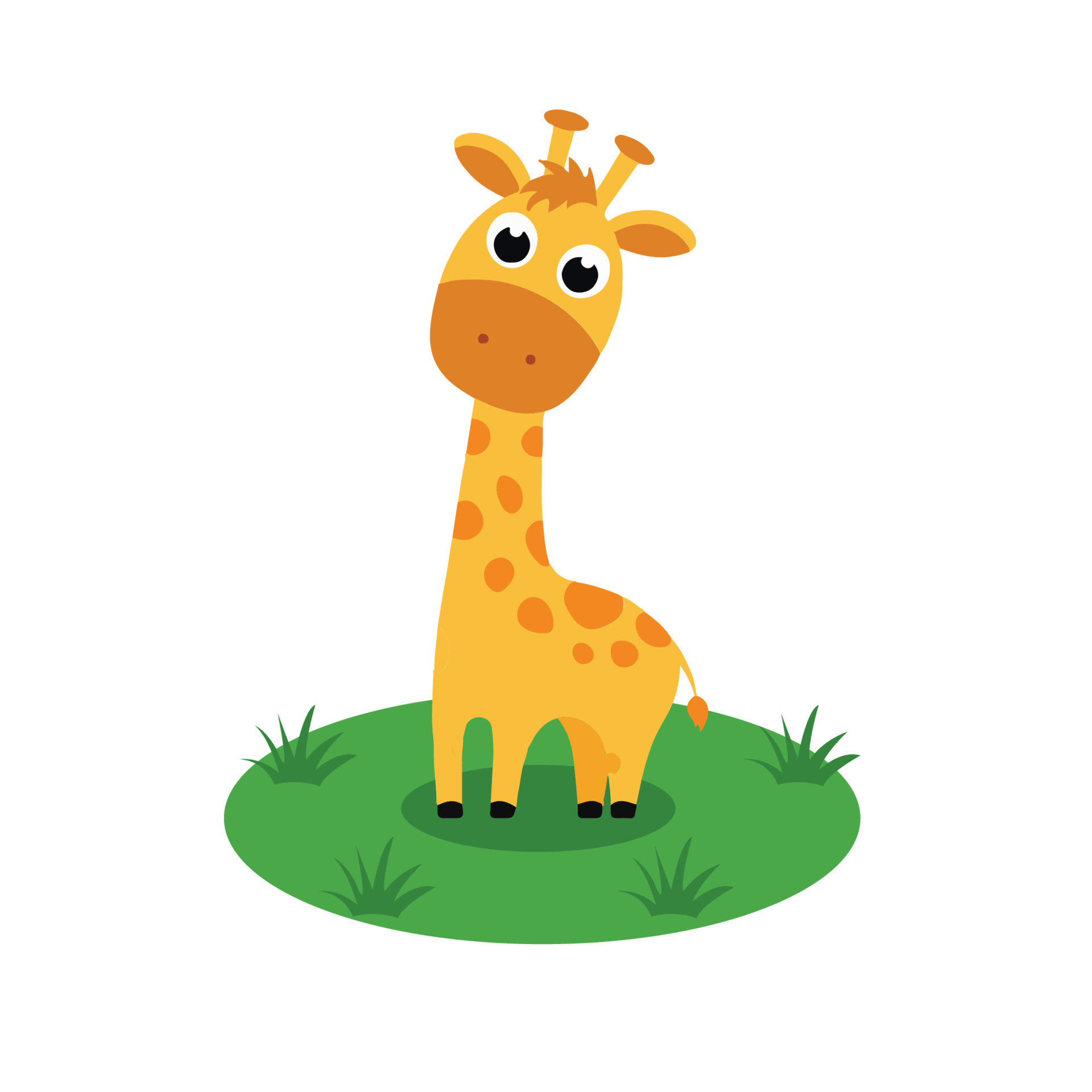 Cute Giraffe Cartoon Vector Art, Icons, and Graphics for Free Download