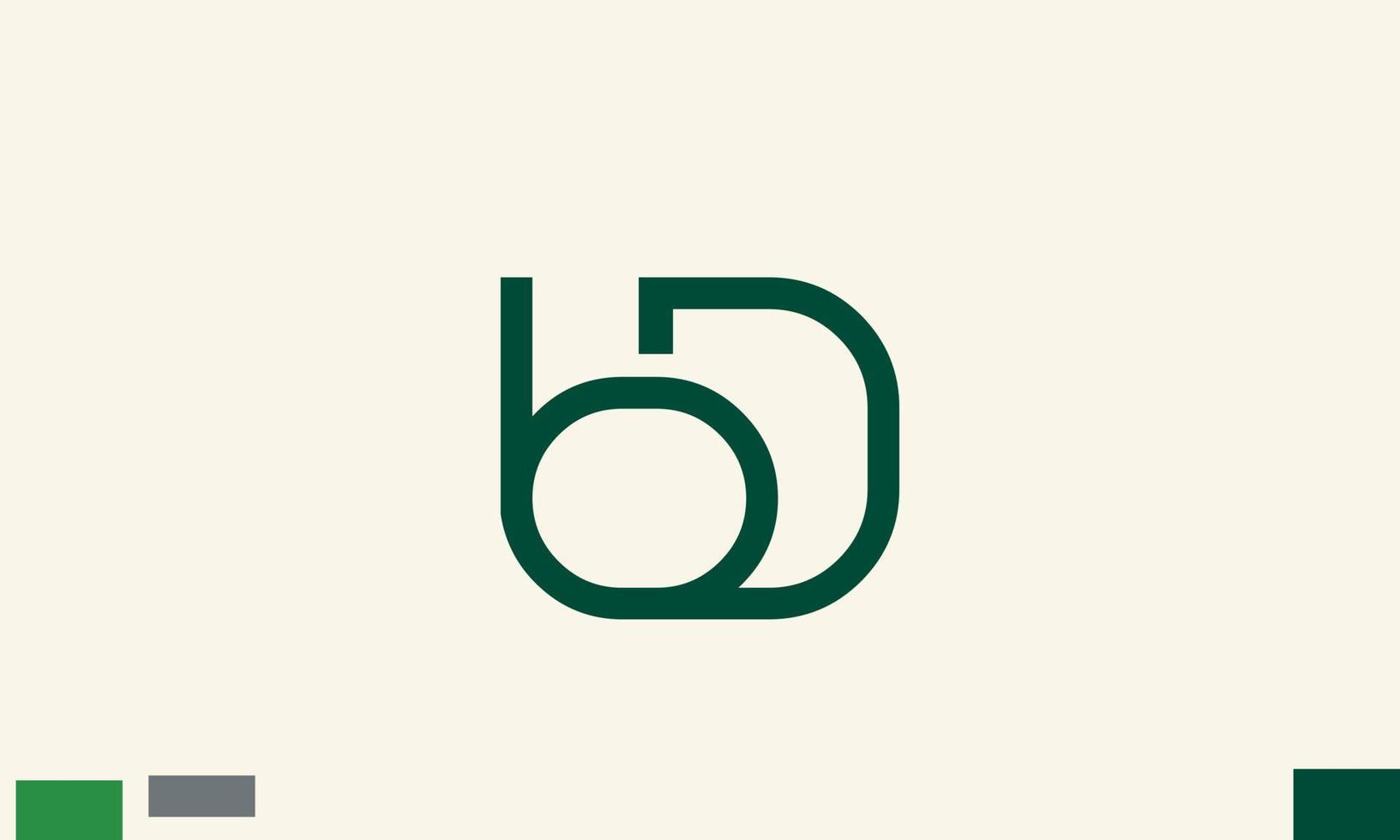 Alphabet letters Initials Monogram logo BD, DB, B and D vector