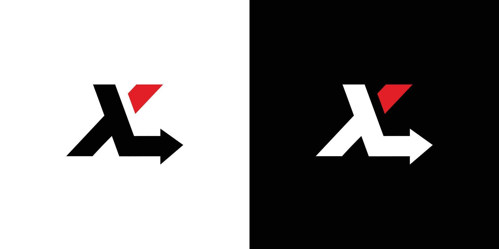 XL initials logo design, unique and modern combination of direction