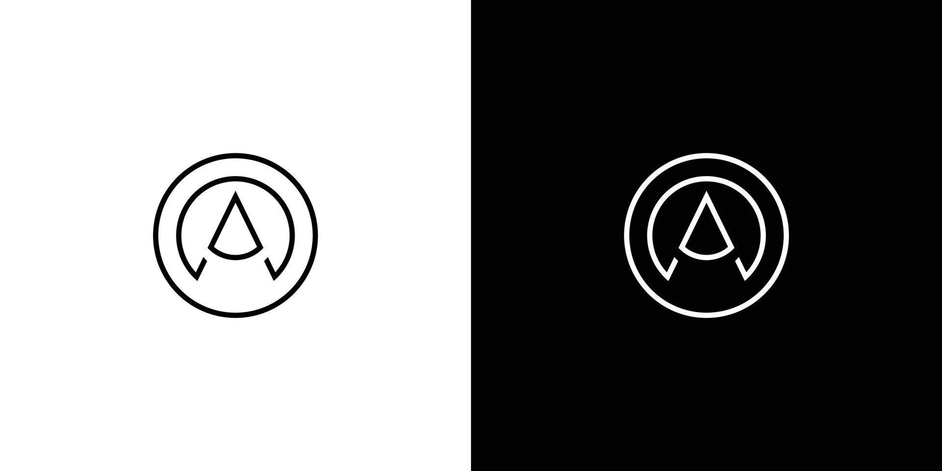 Modern and unique letter A initials logo design vector