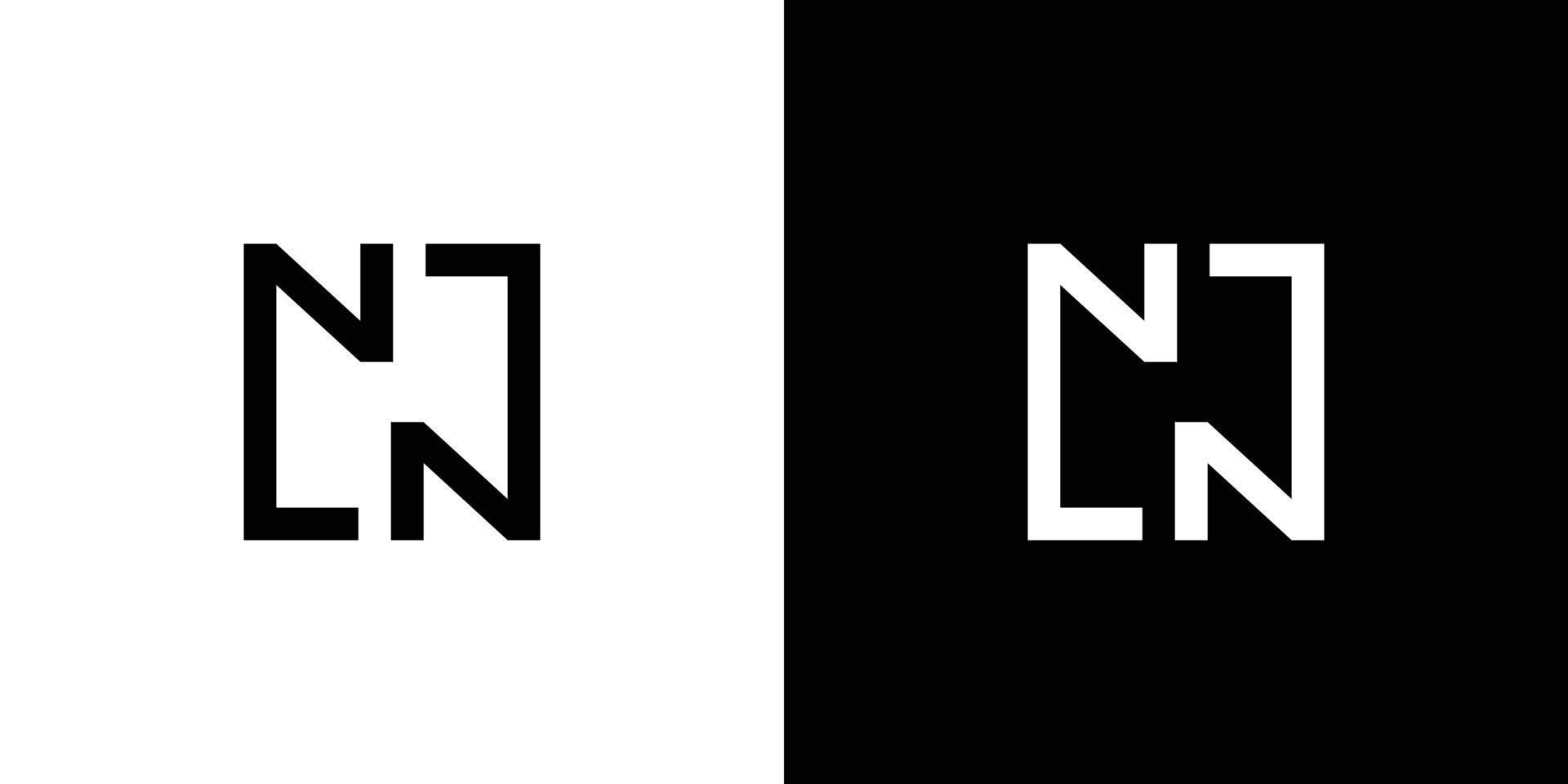 Modern and unique letter NN initials logo design vector