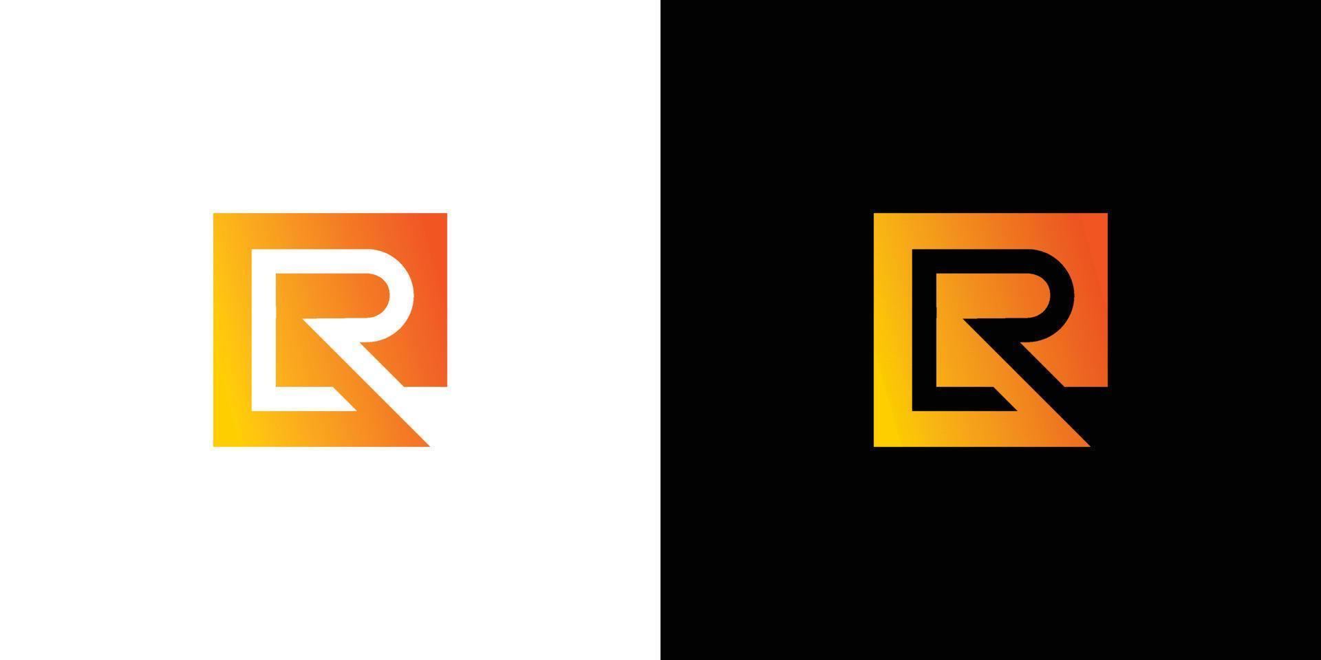 diseño moderno y colorido del logotipo de las iniciales de la letra r 2 vector