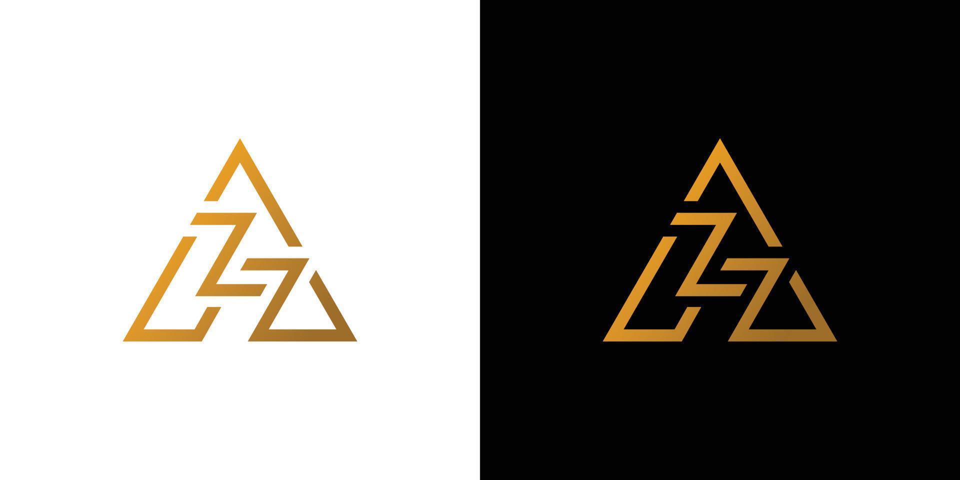 diseño de logotipo azz fresco y moderno vector