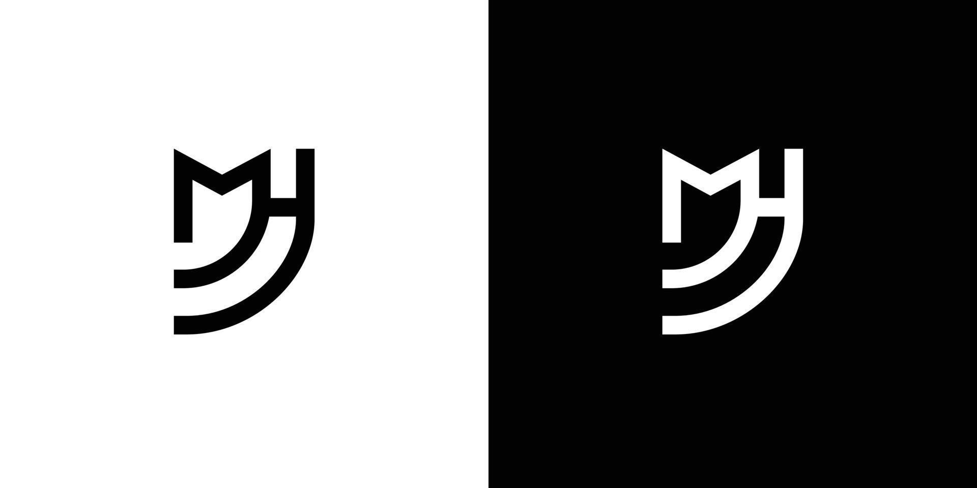 Simple and modern MH initials logo 2 vector