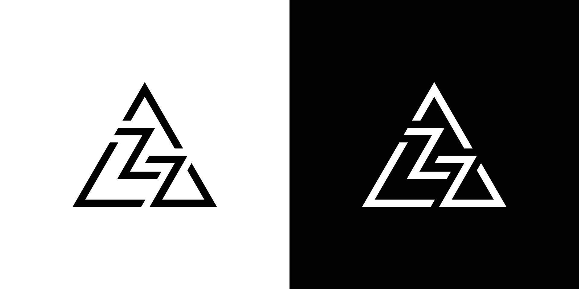 diseño de logotipo azz fresco y moderno 2 vector