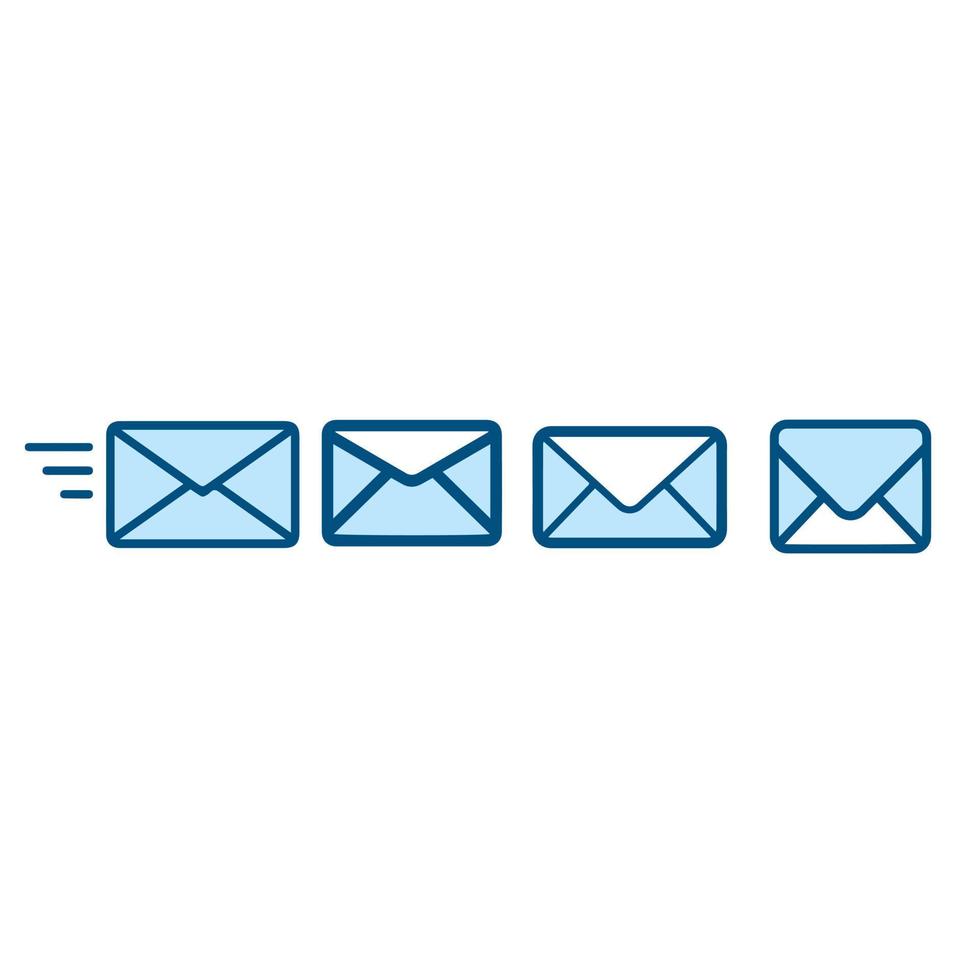 diseño vectorial de iconos de sobres de correo electrónico vector