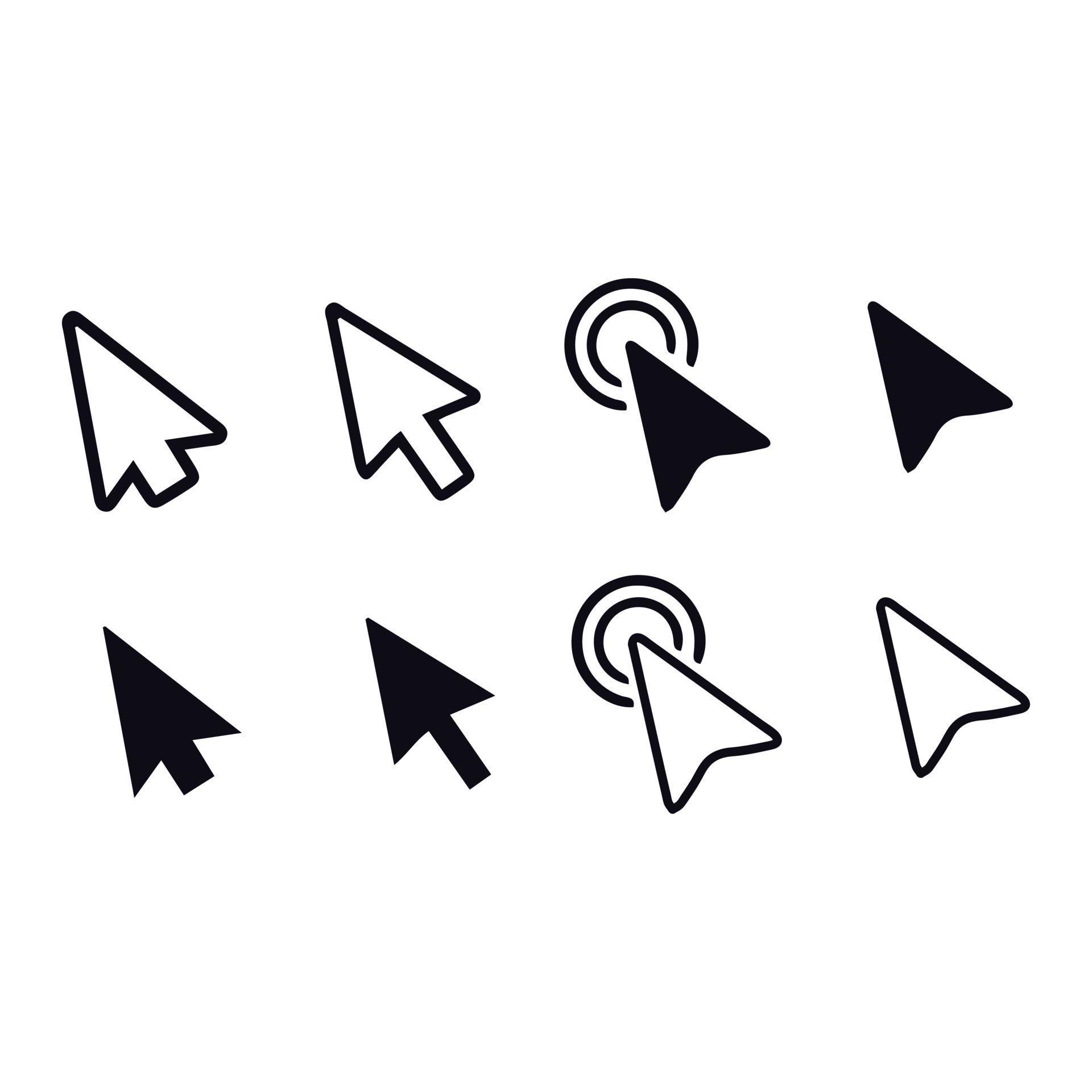 computer cursors Fingers and arrows vector design 13335972 Vector Art ...