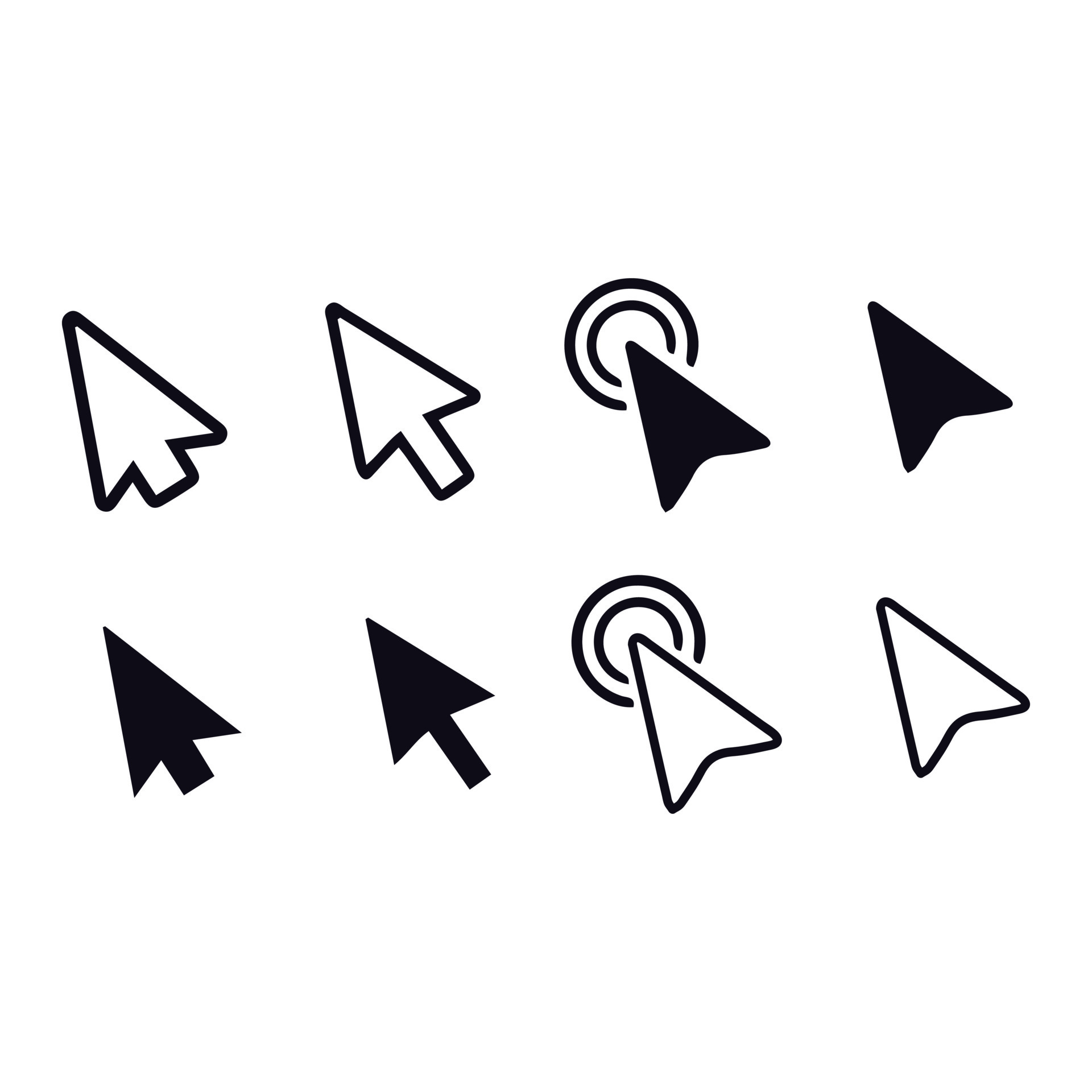 computer cursors Fingers and arrows vector design 13335972 Vector Art ...