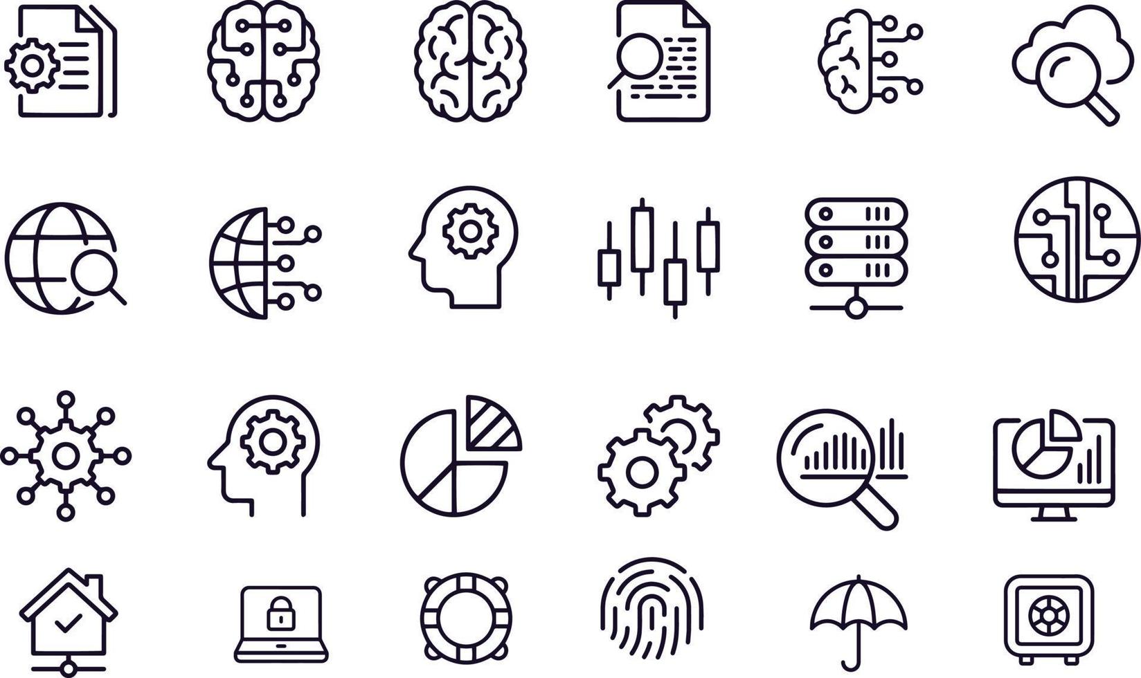Information technology icons vector design