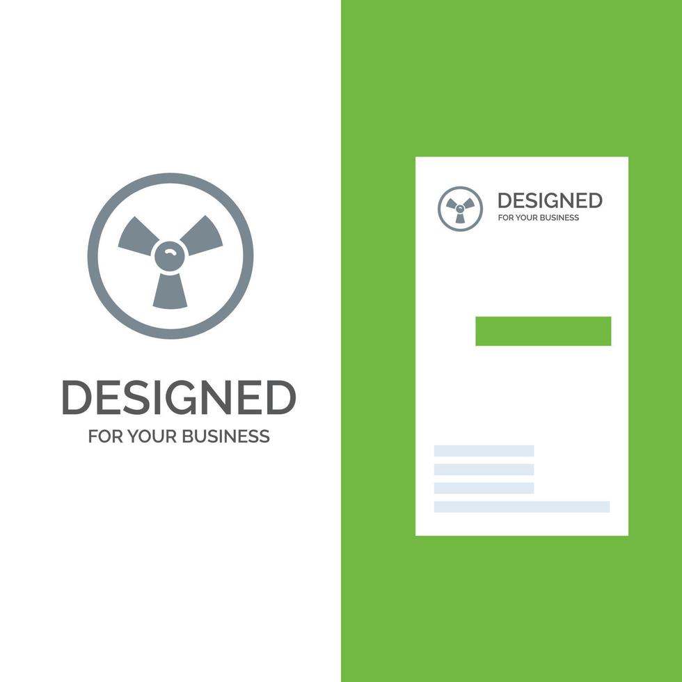 Biohazard Chemist Science Grey Logo Design and Business Card Template vector