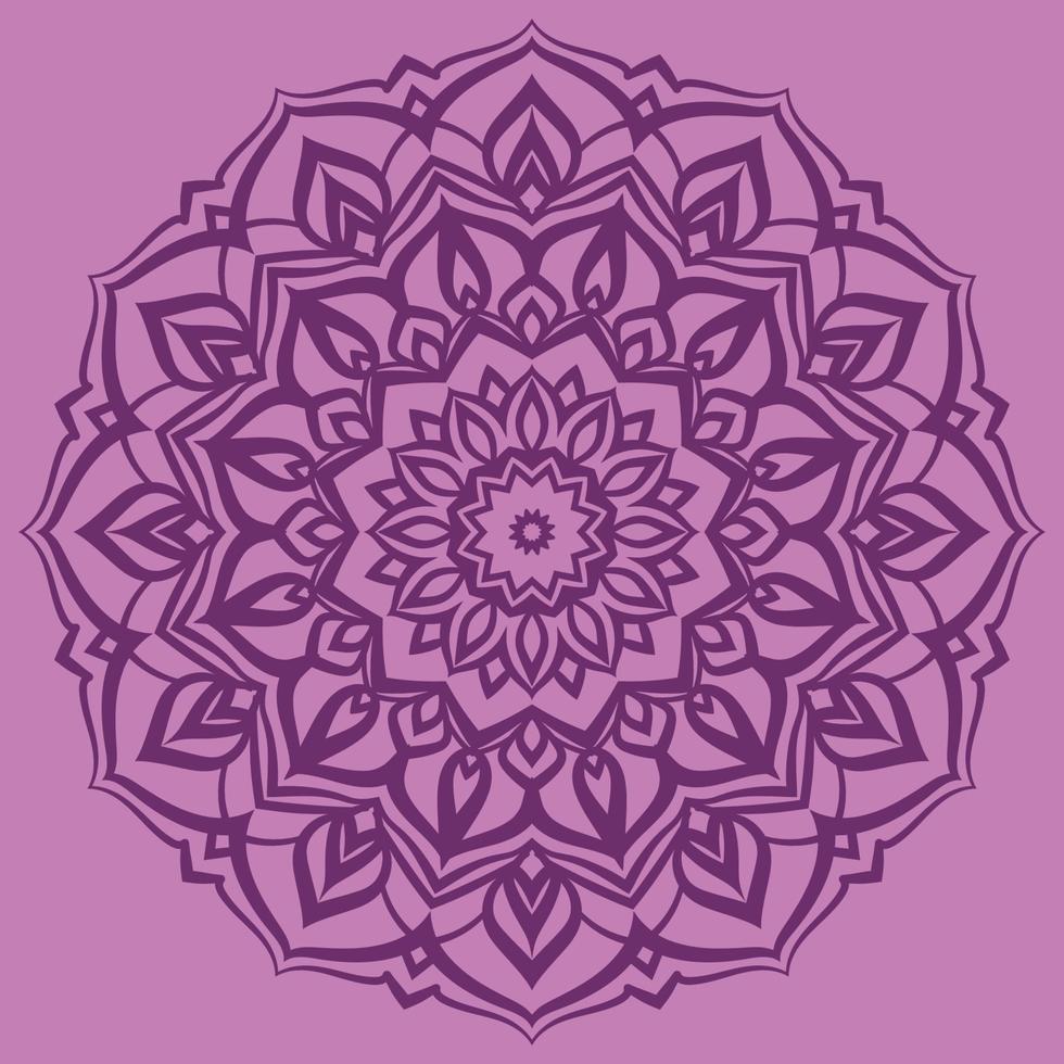 abstract mandala art with youth and soft color circular decoration for web or print vector design element