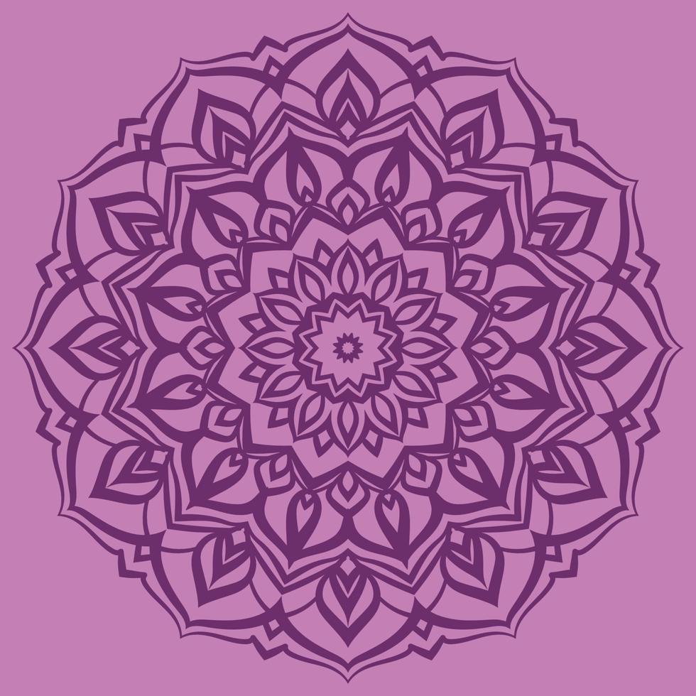 abstract mandala art with youth and soft color circular decoration for web or print vector design element