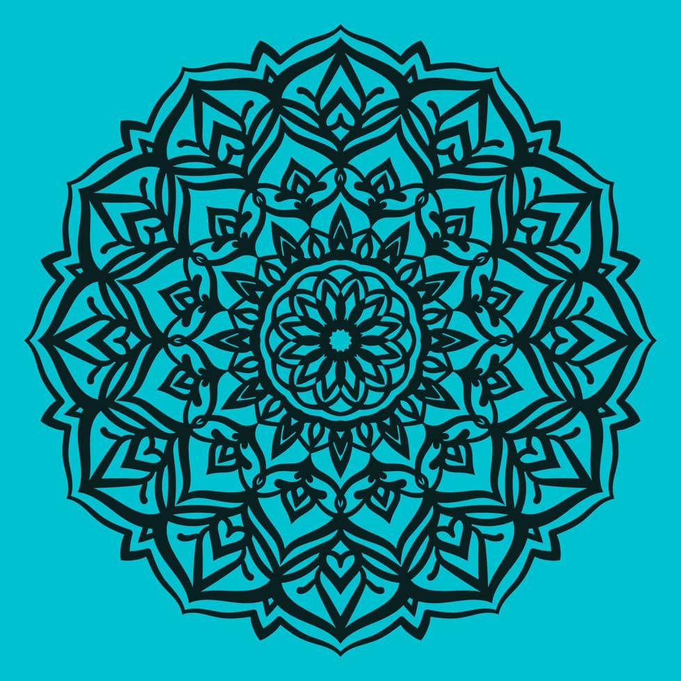 abstract mandala art with youth and soft color circular decoration for web or print vector design element