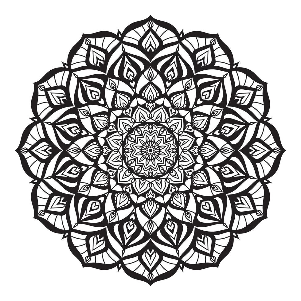 abstract mandala art with youth and soft color circular decoration for web or print vector design element