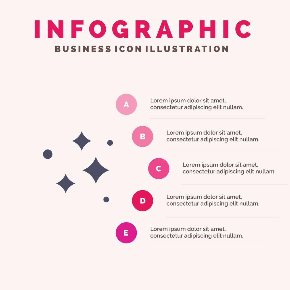 limpio limpieza limpio lavado lavado sólido icono infografía 5 pasos presentación antecedentes vector