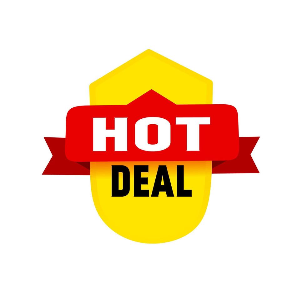 Hot deal banner, vector. Flat design on white background. vector