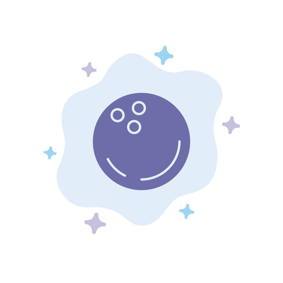 Ball Bowling Sports Strike Blue Icon on Abstract Cloud Background vector