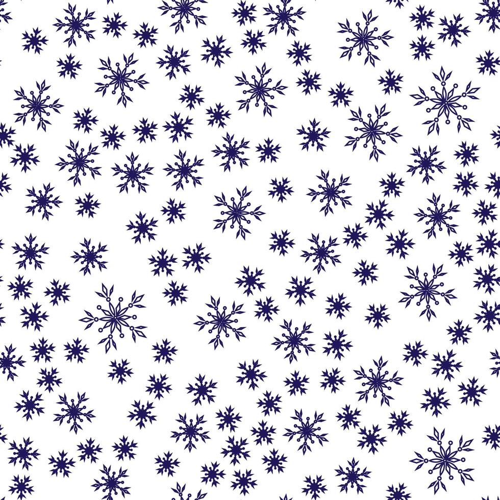 Snowflakes seamless pattern vector