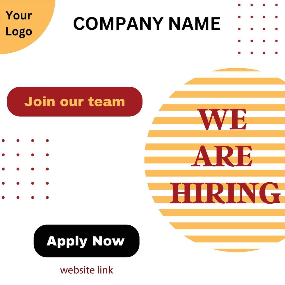 We are Hiring Poster vector
