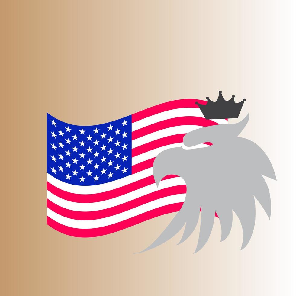 Background veteran day and eagle.Veterans Day. Honoring all who served. Head eagle on background of the American symbols. Vector colored Image.