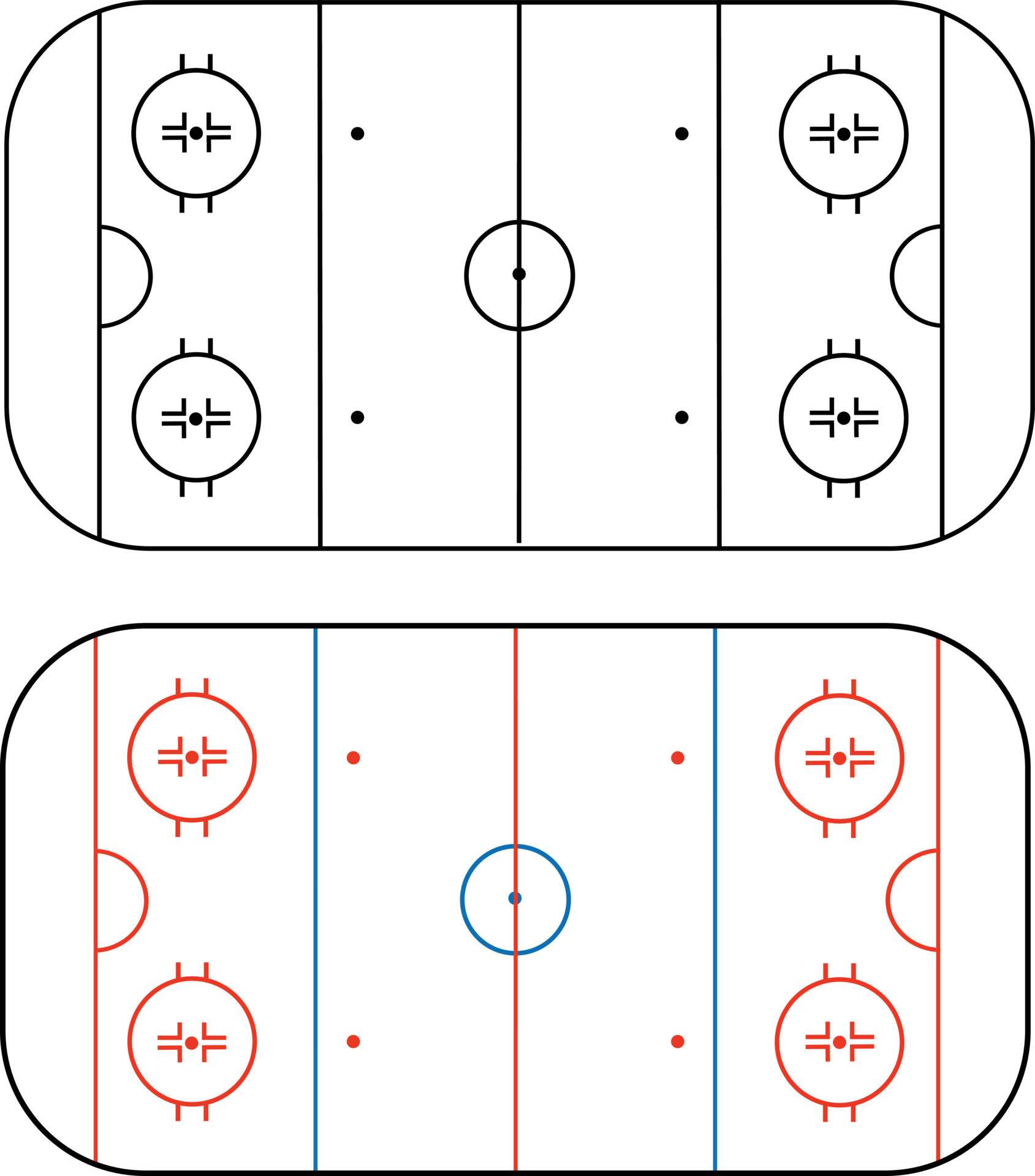 Ice hockey field on white background ice hockey rink sign Outline of Ice hockey field on white background ice hockey rink sign Outline of