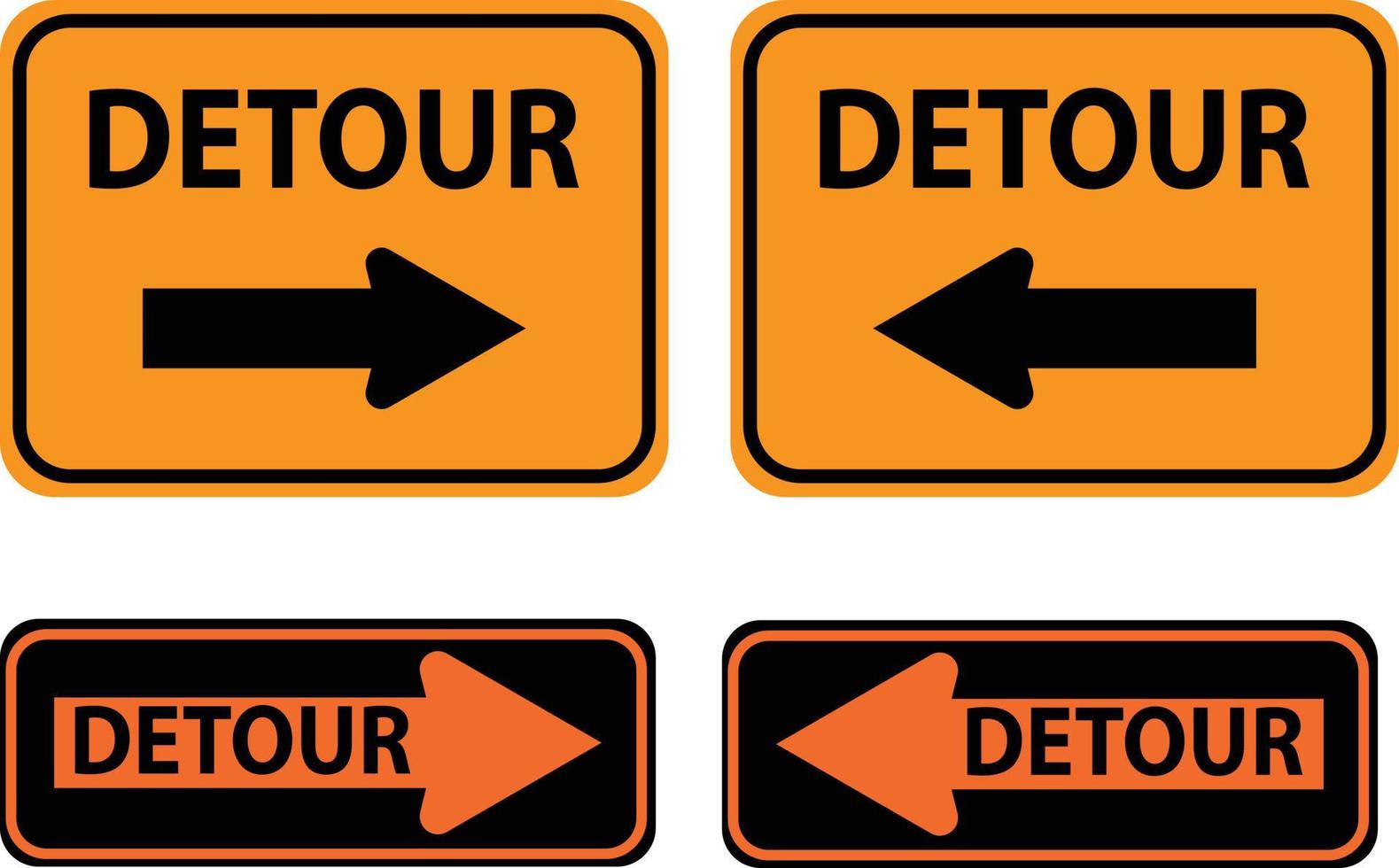 Traffic Detour sign on white background. Detour symbol. flat style. vector