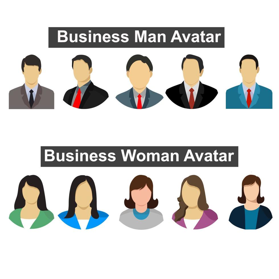 Avatar Set Bundle Business Person Vol 2 vector