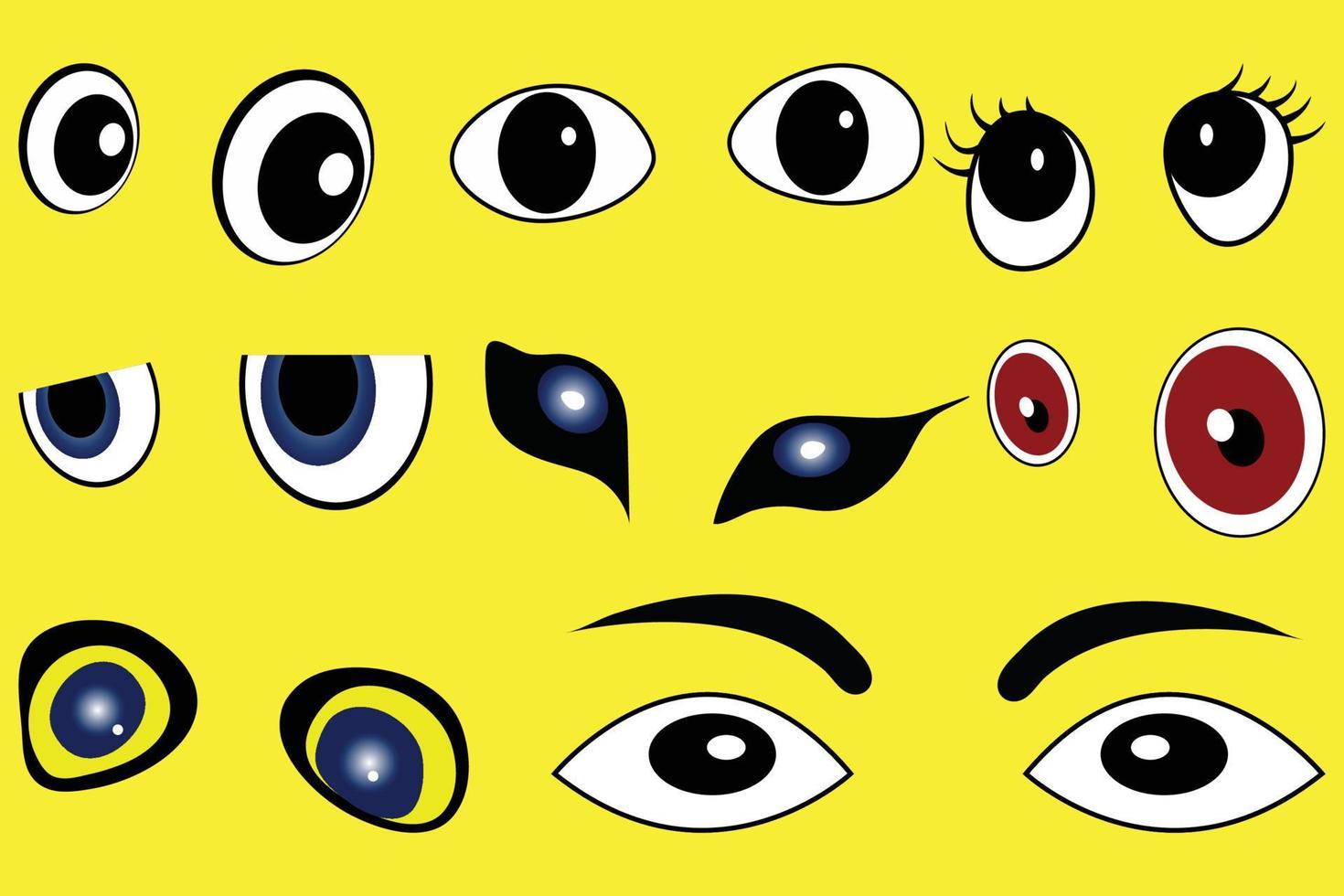 Eyes vector and Illustration