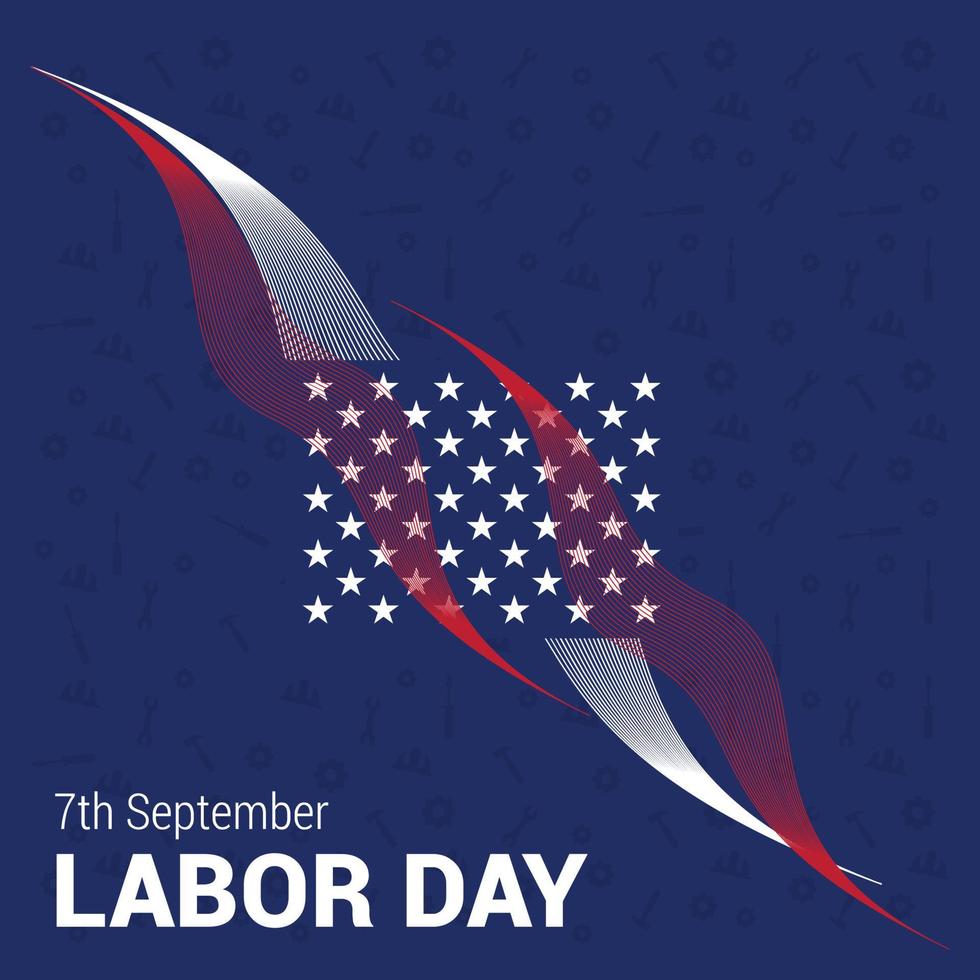 Celebrating Labour day design card vector