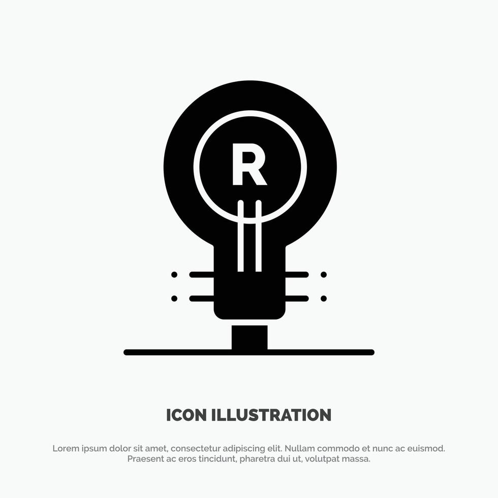 Brand Concept Genuine Idea Logo solid Glyph Icon vector
