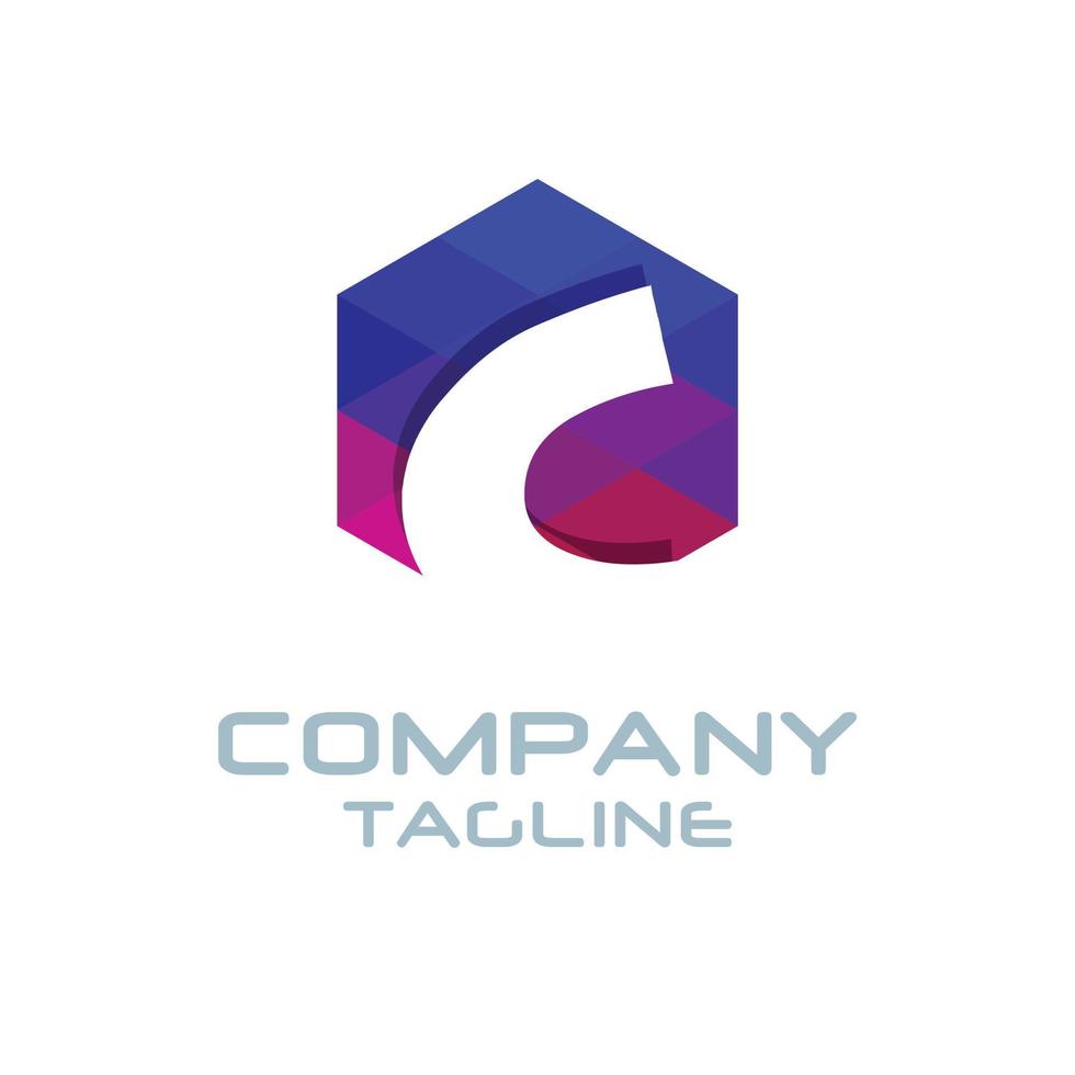 Alphabetic logo design with elegent design and typography vector