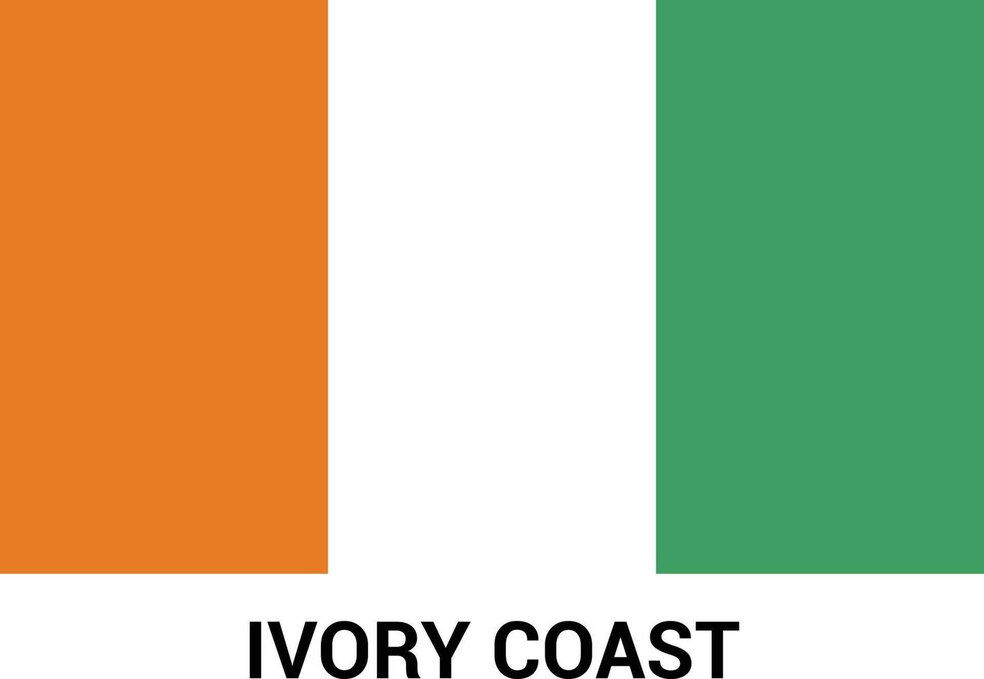 Ivory coast flag design vector