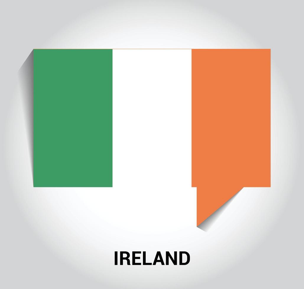 vector de diseño de bandera de irlanda