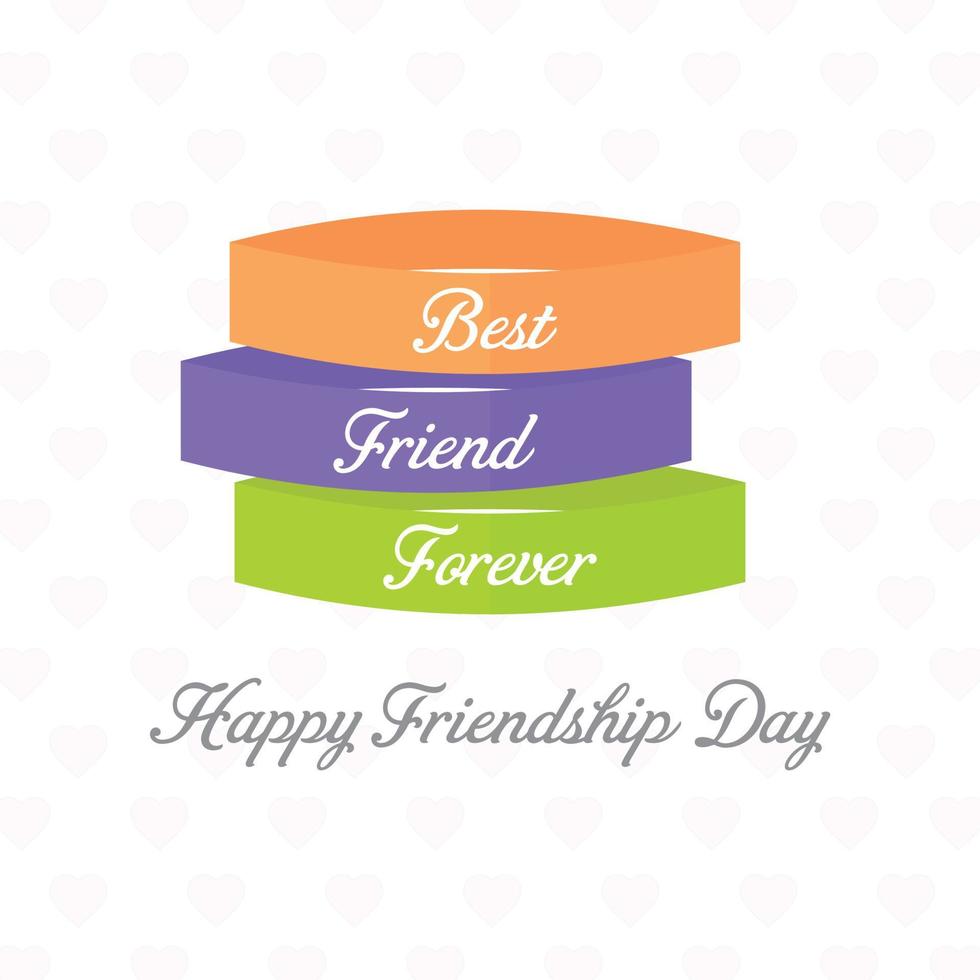 Happy Freindship day design with typography vector