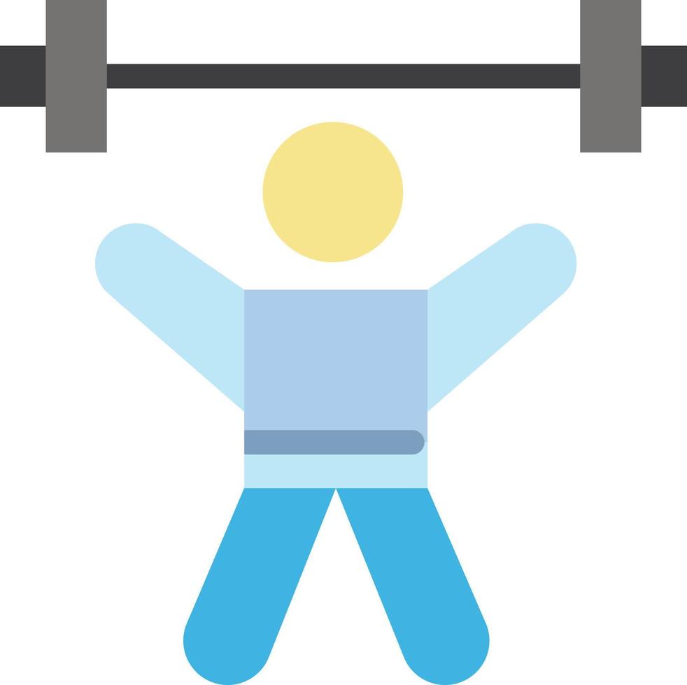 Athlete Athletics Avatar Fitness Gym  Flat Color Icon Vector icon banner Template