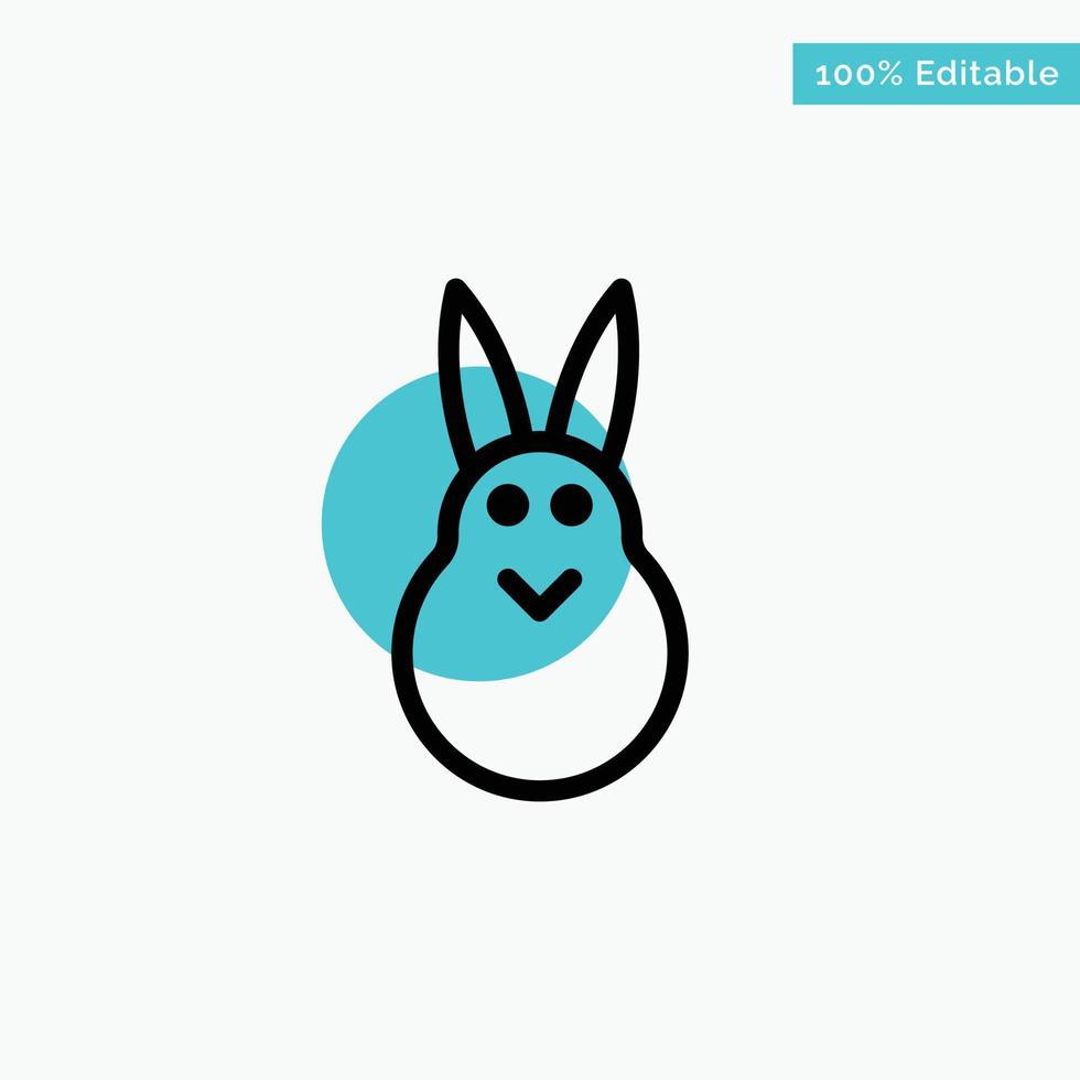 Bunny Easter Easter Bunny Rabbit turquoise highlight circle point Vector icon
