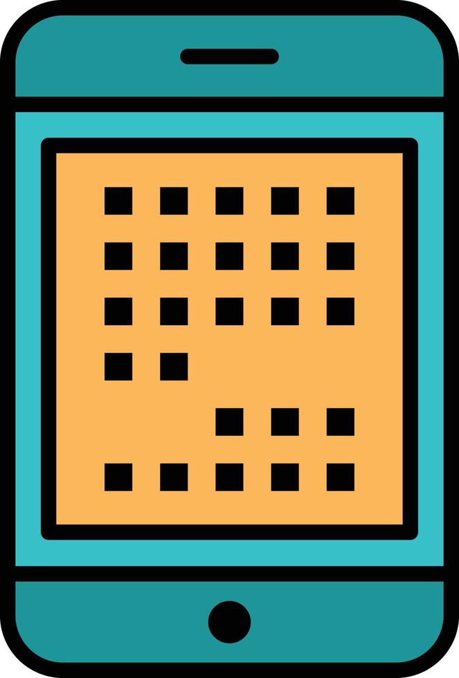 Phone Computer Device Digital Ipad Mobile  Flat Color Icon Vector icon banner Template