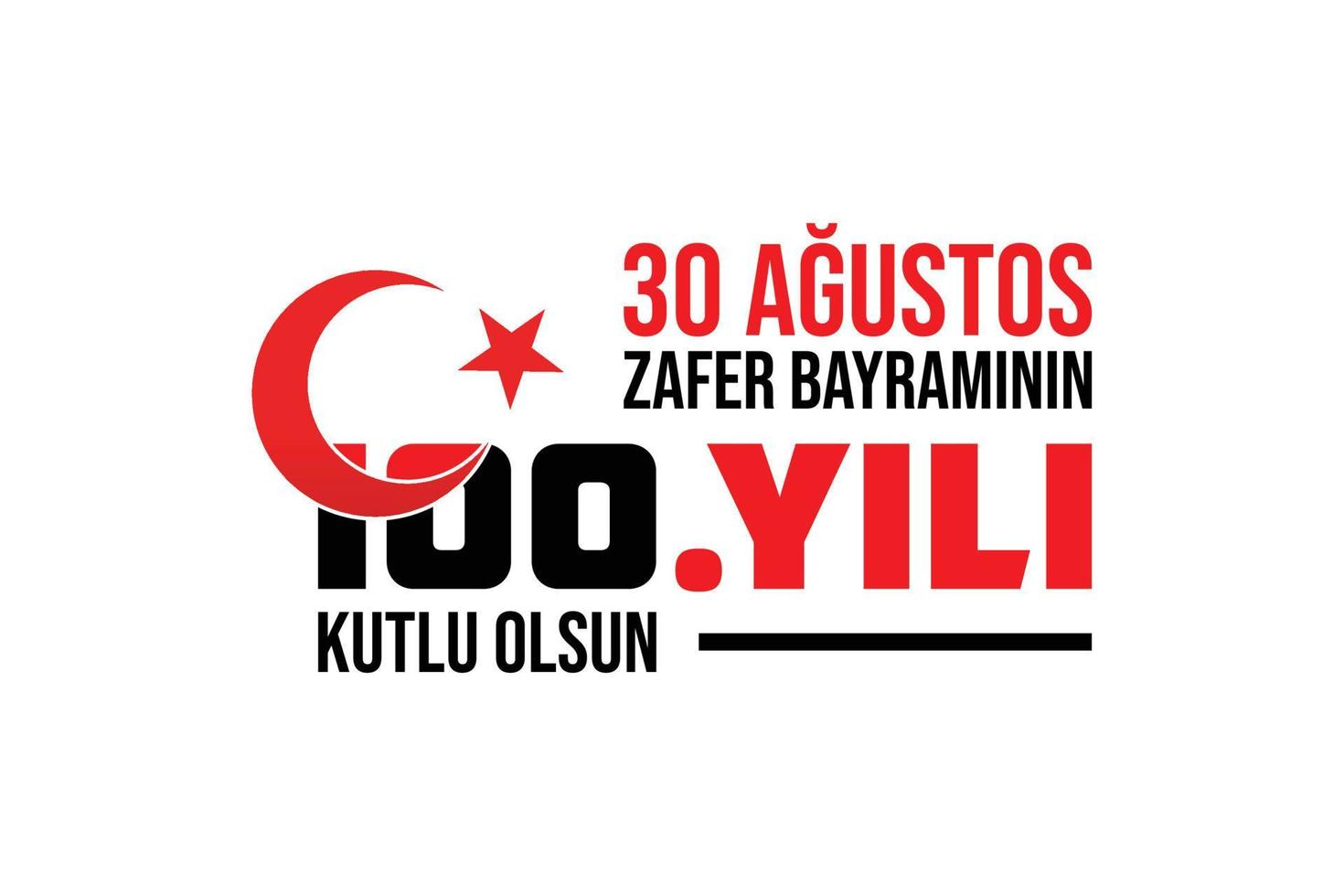 1922 Happy 100th Anniversary of National Struggle of Turkey vector