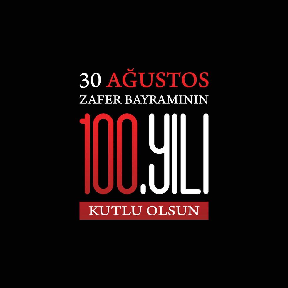 1922 Happy 100th Anniversary of National Struggle of Turkey vector