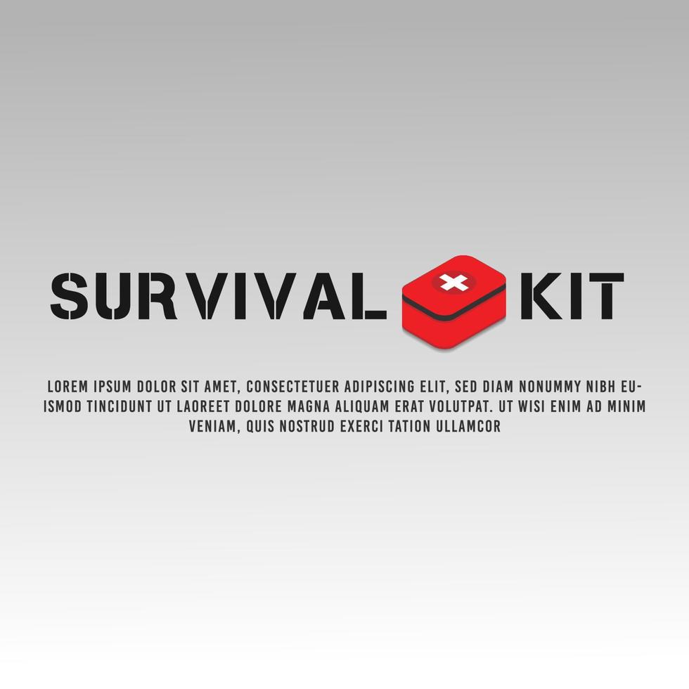 survival kit logo vector