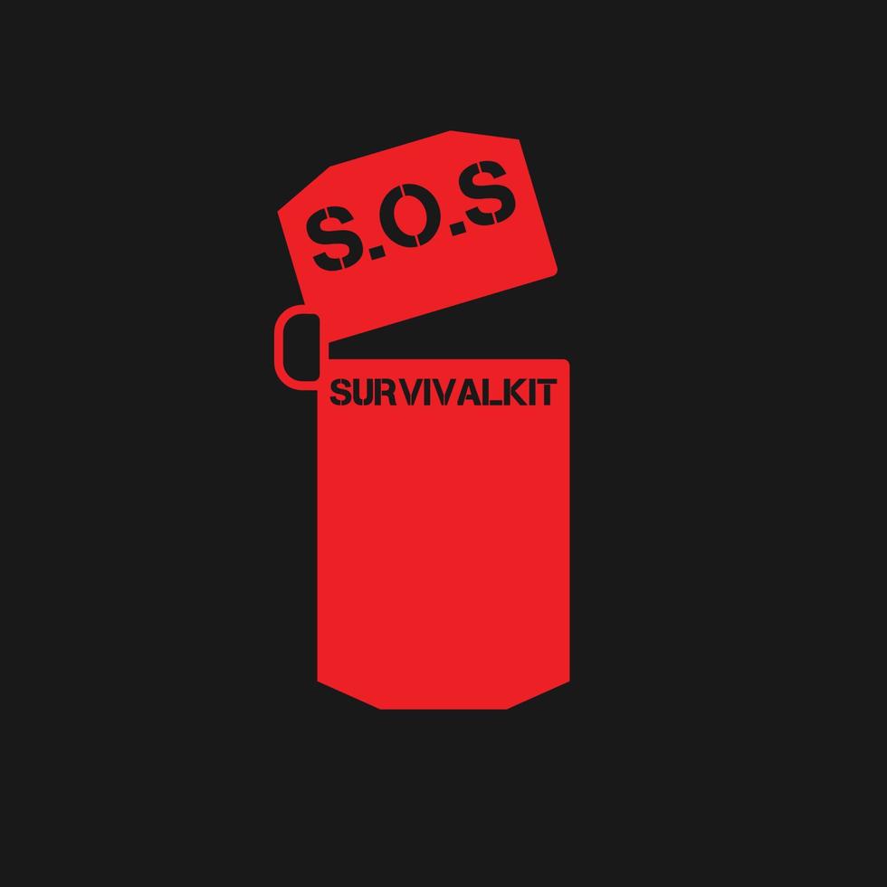 vector de logotipo de kit de supervivencia