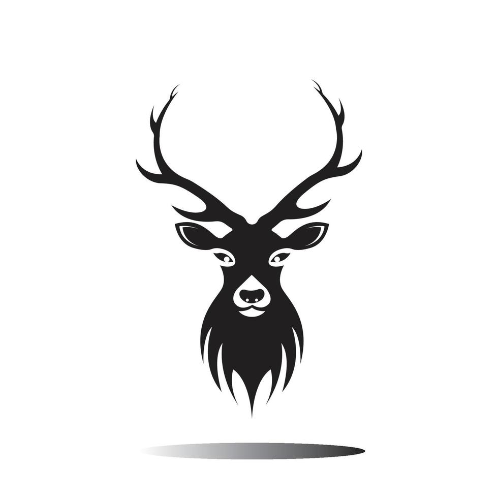 logo de cabeza de venado vector