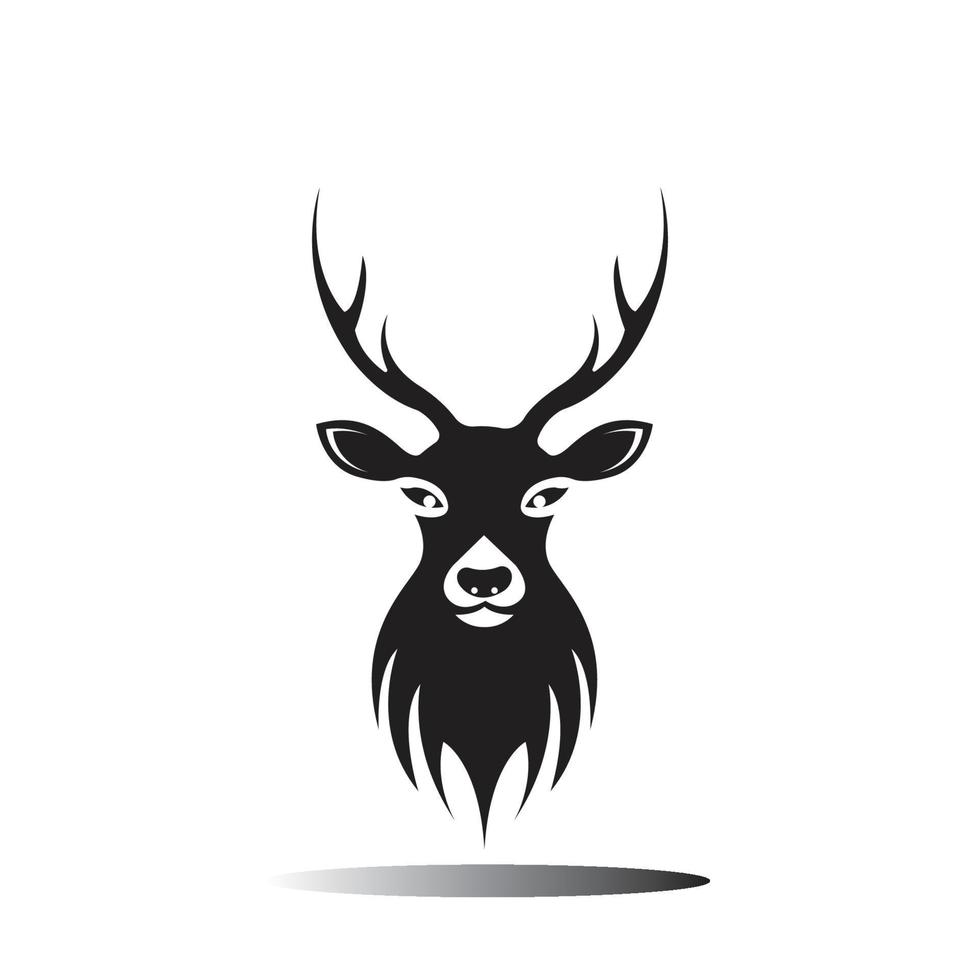 logo de cabeza de venado vector