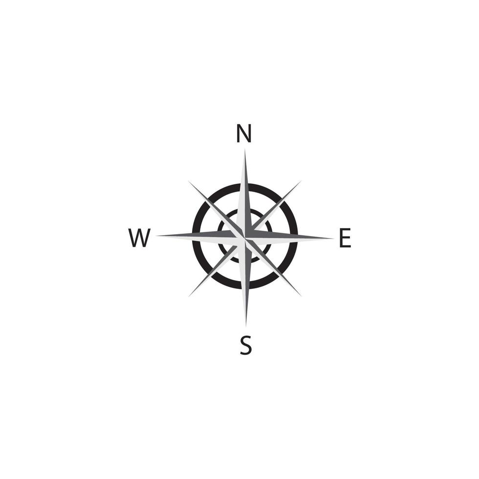 ilustración del logotipo de la brújula vector