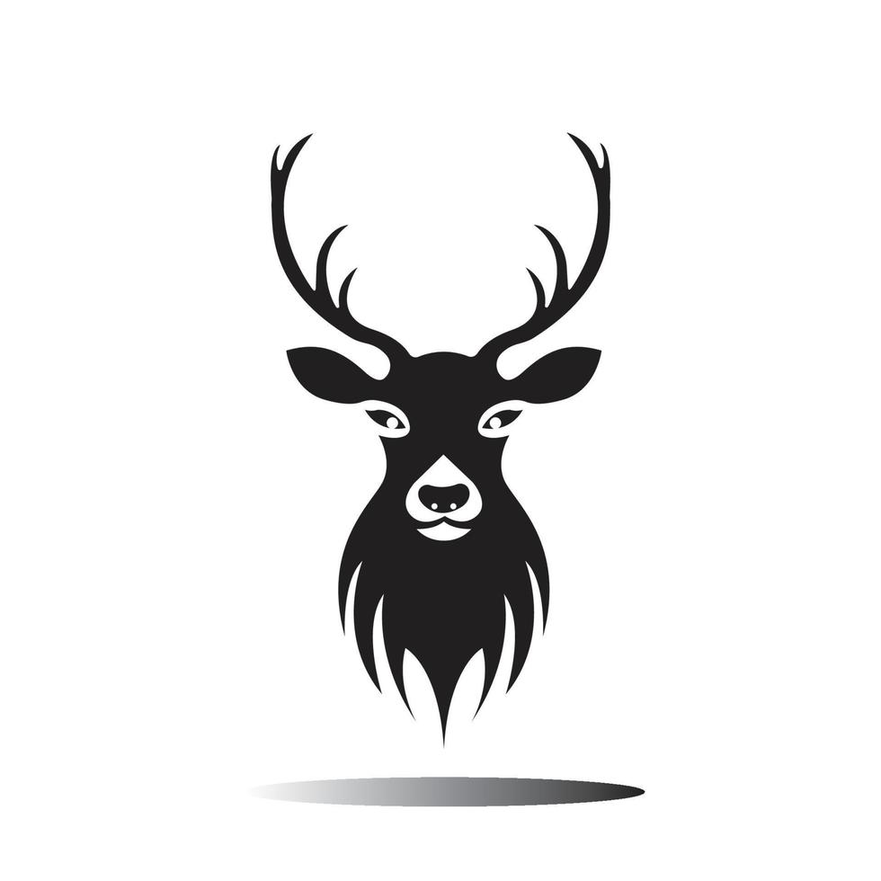 logo de cabeza de venado vector